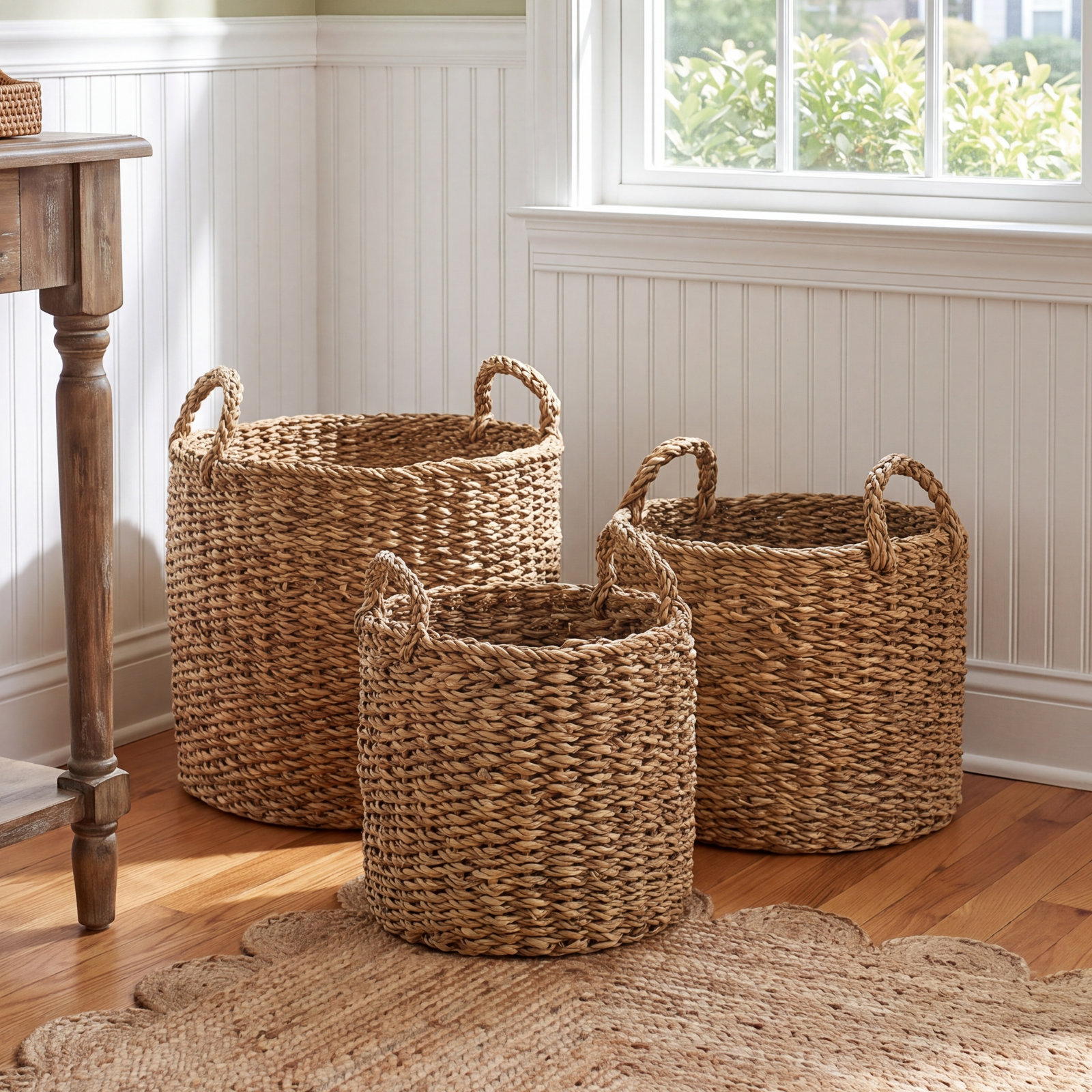 Evalena Seagrass Decorative Basket