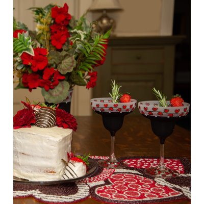 Hearts & Vines 9 oz. Margarita Glass