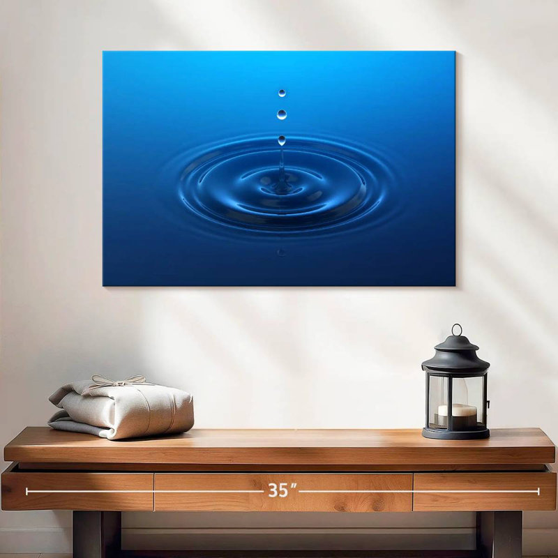 Goutte d'eau bleue Alvord, H 16 po x l 24 po