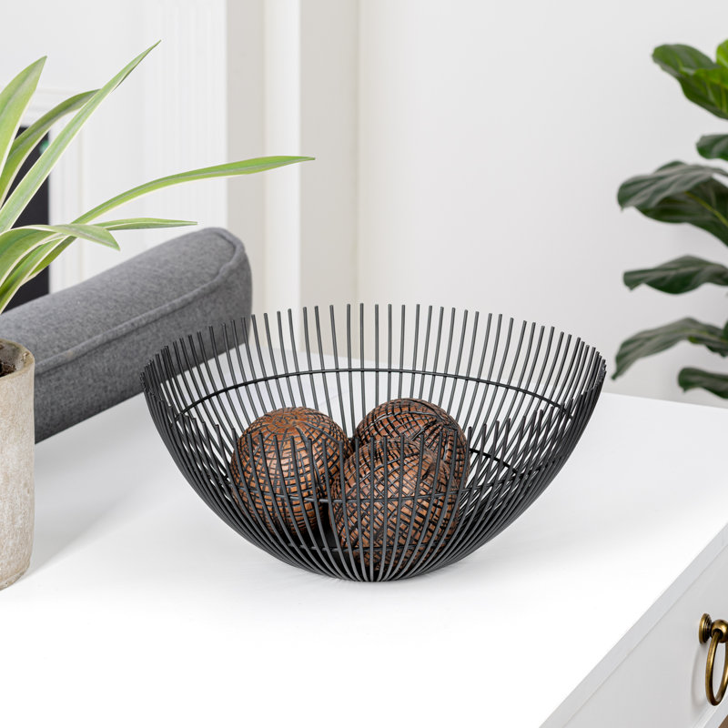Bol décoratif en métal, Noir