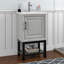 Meuble-lavabo autoportant de 51 cm (20 po) avec lavabo en céramique et rangement - Gris-73013590