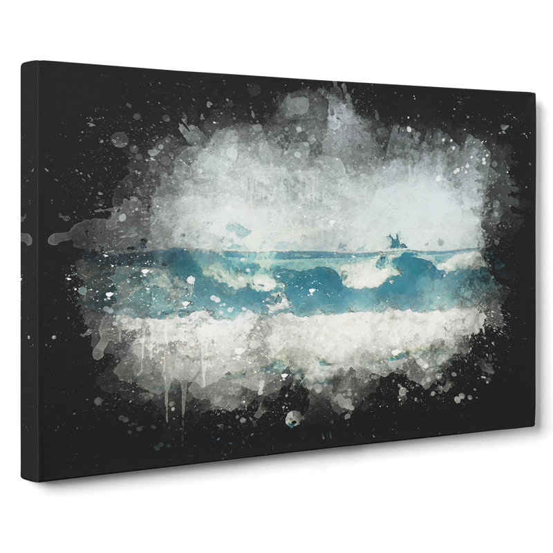 The Rolling Waves - Wrapped Canvas, 35cm H x 50cm W x 3cm D