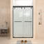 Porte de douche à double porte coulissante 44-48 "x 76" avec verre transparent antidéflagrant
