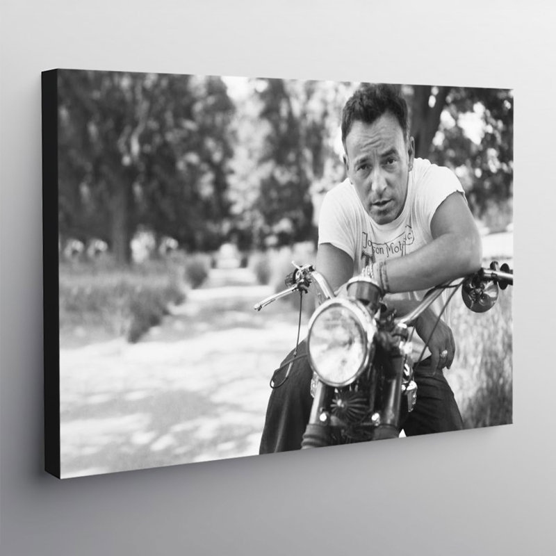 Bruce Springsteen Motorcycle - Wrapped Canvas Print, 31cm H x 41cm W x 4cm D