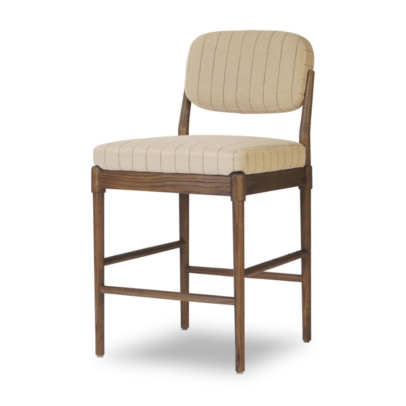 Tabouret de comptoir rembourré Ilvars, Tabouret de comptoir (siège d'une hauteur de 27,0, Chêne flottant, Lavon silex