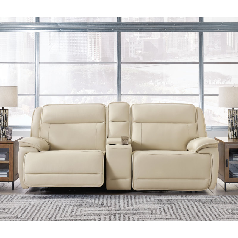 Canapé modulaire inclinable électrique 3 pièces avec console Creeve