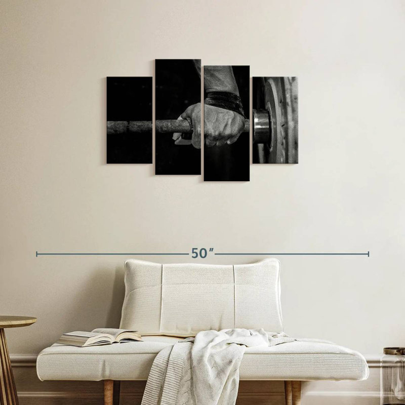 Sirci, homme tenant des poids, H 22 po x l 36 po