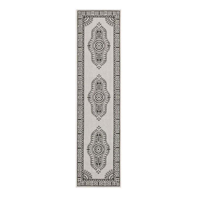 Oriental Indoor / Outdoor Rug, Runner 2' x 8'
