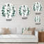 Jeunes feuilles d'eucalyptus et branches I - Horloge murale traditionnelle-93594367