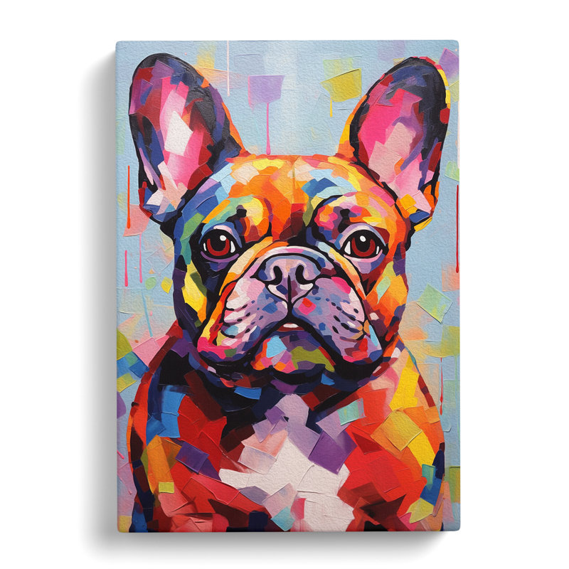French Bulldog Contemporary - Wrapped Canvas, 76cm H x 50cm W x 3cm D