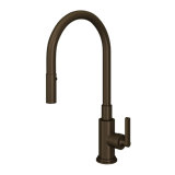 Rohl Lombardia® Kitchen Single Lever Single Hole Pulldown Kitchen Faucet with Metal Lever
