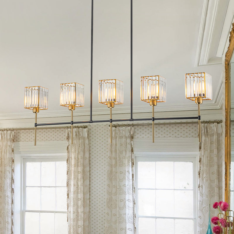 Taevion 5 - Light Crystal Kitchen Island Pendant