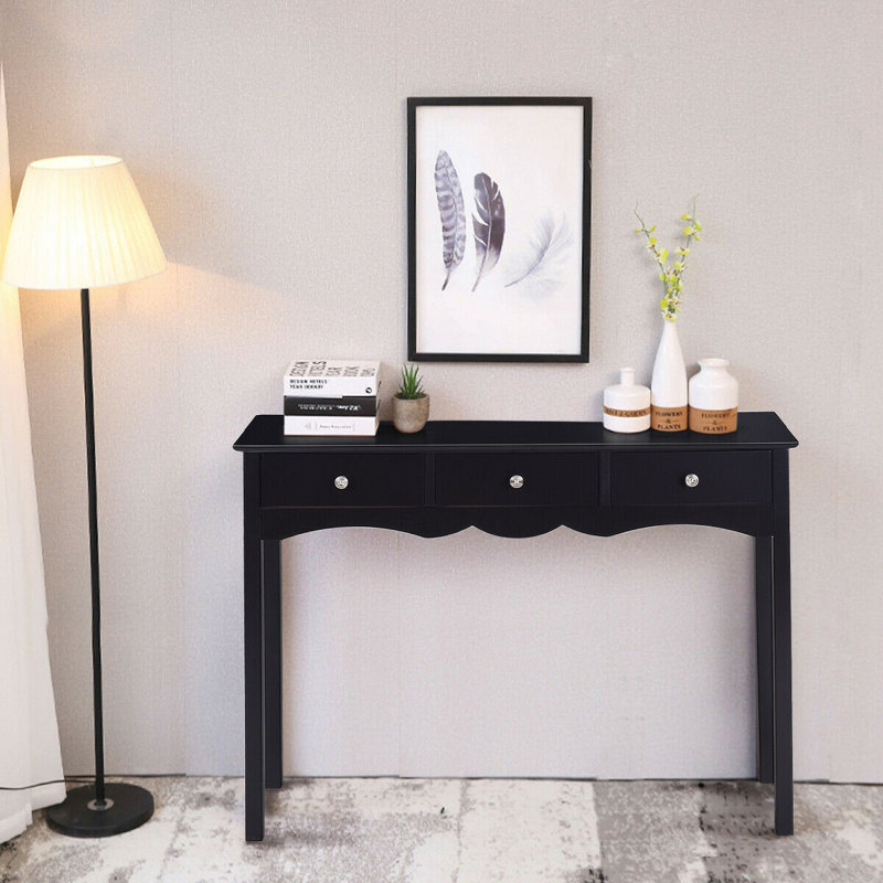 Aubin 100.3cm Console Table, Black