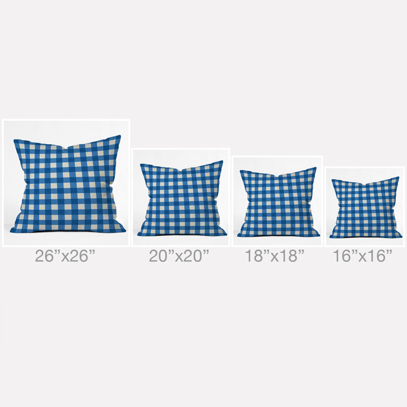 Holli Zollinger Gingham Geometric Throw Pillow, 16" x 16"