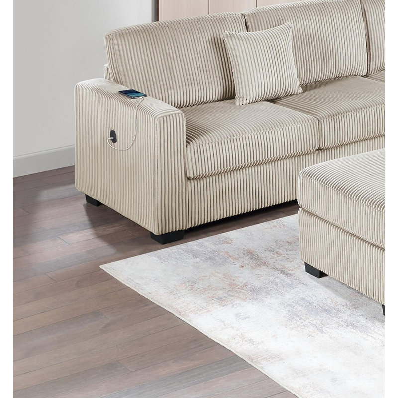 Canapé modulaire avec repose-pieds