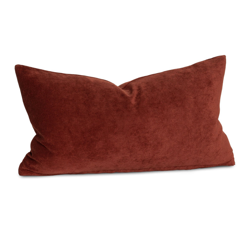 Wein Throw Pillow Cover & Insert, Bronze, Rectangle 12"H x 21"W, Feather