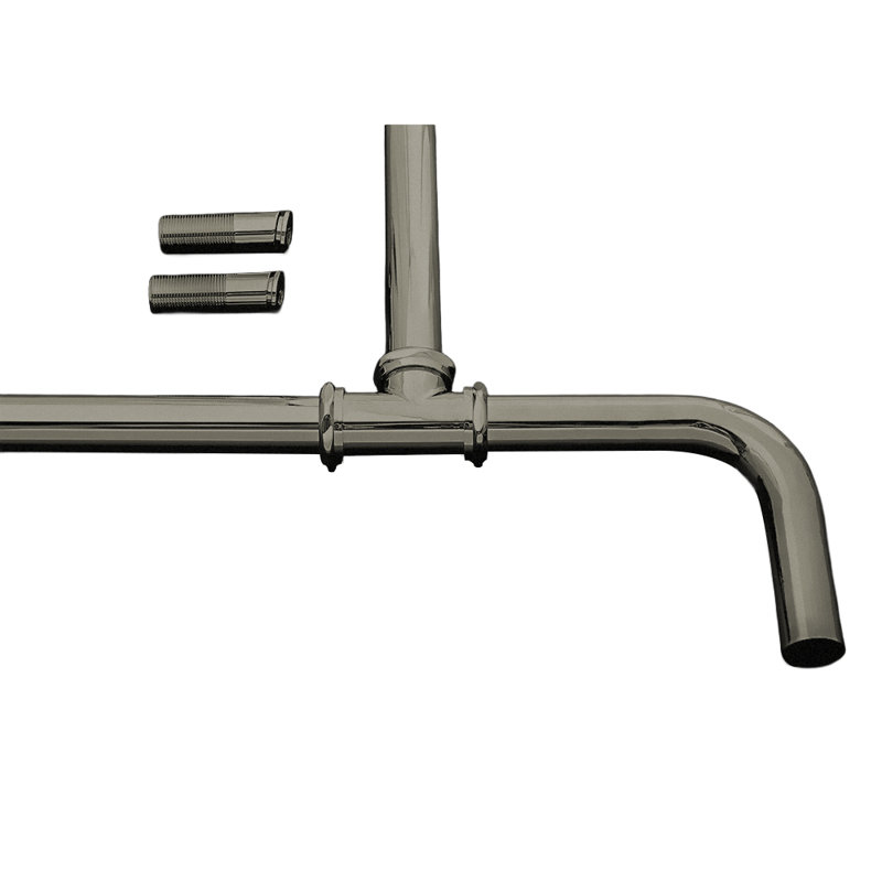 Coude de drain décalé Strom Living P0914, Nickel mat
