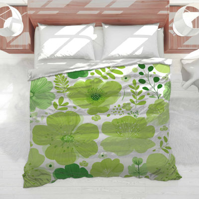 Édredon floral de style scandinave