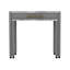 Ensemble de salle à manger rectangulaire de style comptoir avec dessus en faux marbre - Table, tiroir et 4 tabourets pour une ambiance chaleureuse et confortable (5 pièces).