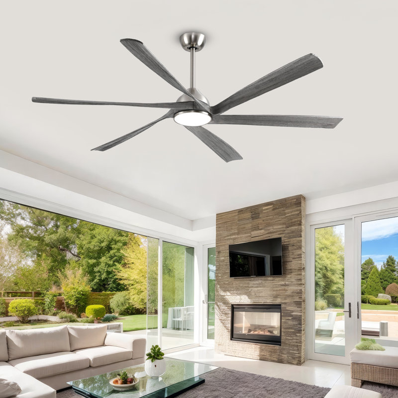 High Airflow Smart Ceiling Fan With Dimmable Led, Dc Motor, 72"