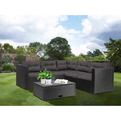 Adreana 4 - Person Patio Conversation Set with Cushions