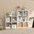 4-Cube Storage Organizer Shelf, Metal Open Cube Bookshelf, Modern Bookcase for Living Room, Home Office, Sturdy Room-1717535859-1717535858
