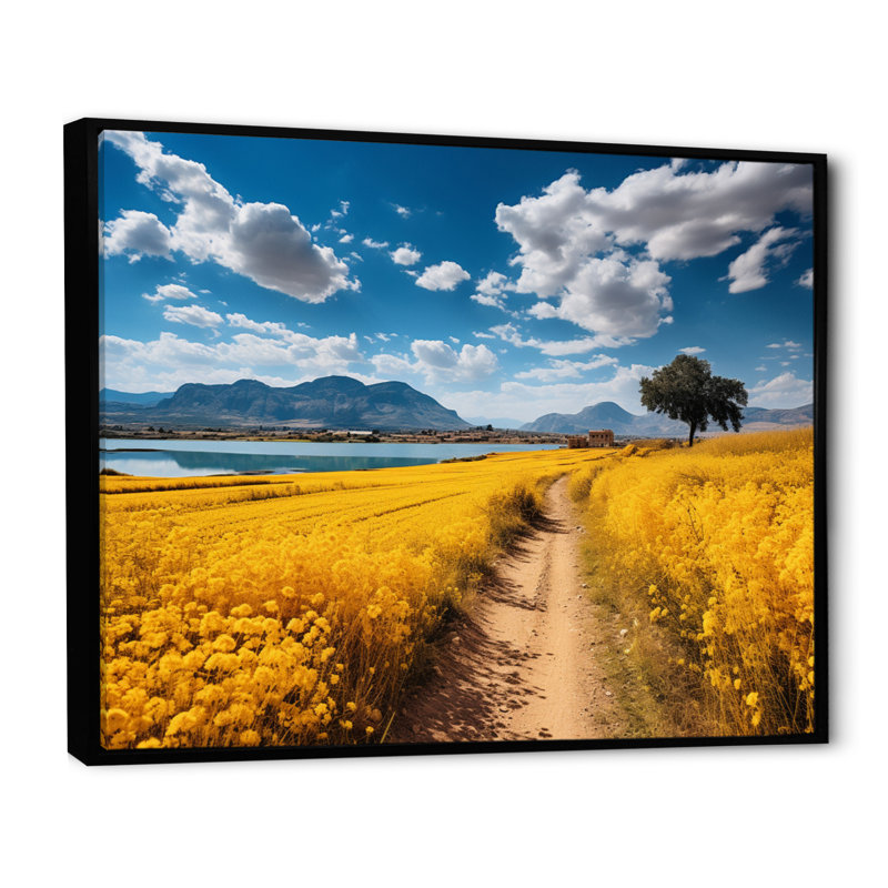 Greece Thracian Serenity - Landscapes Wall Art Prints, H 24 po x l 32 po x P 1 po, Cadre flottant noir