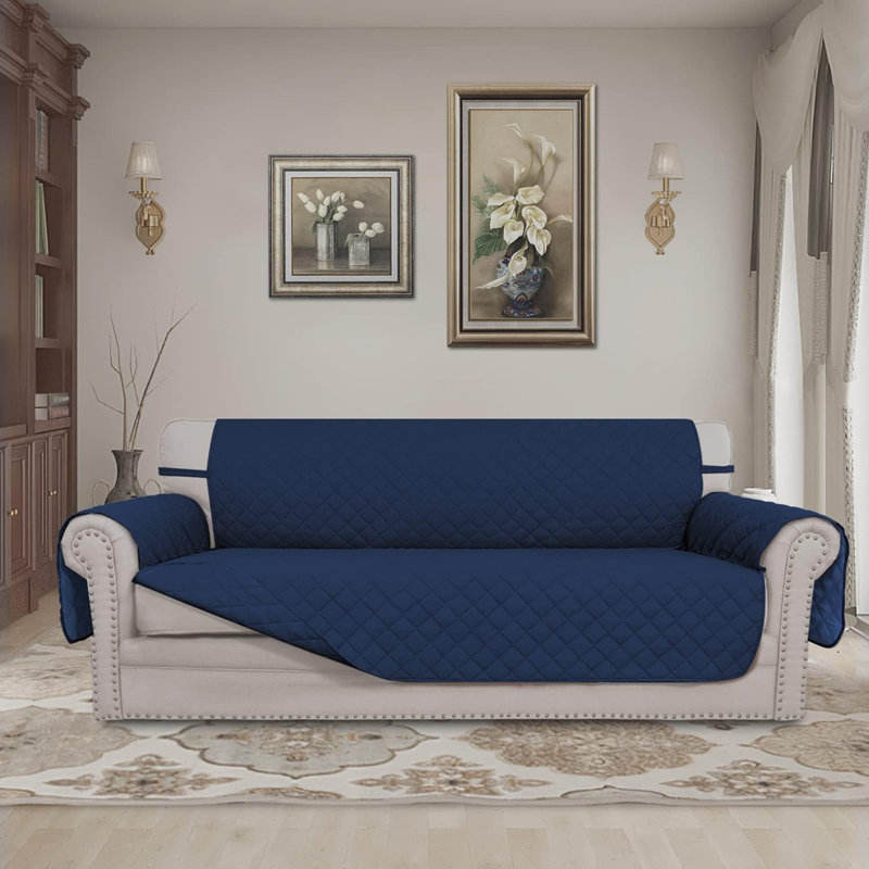 Housse pour canapé réversible, H 6,77 po x l 11,38 po x P 11,3 po, Tissu marine