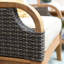 Chaise de patio en teck avec coussins
