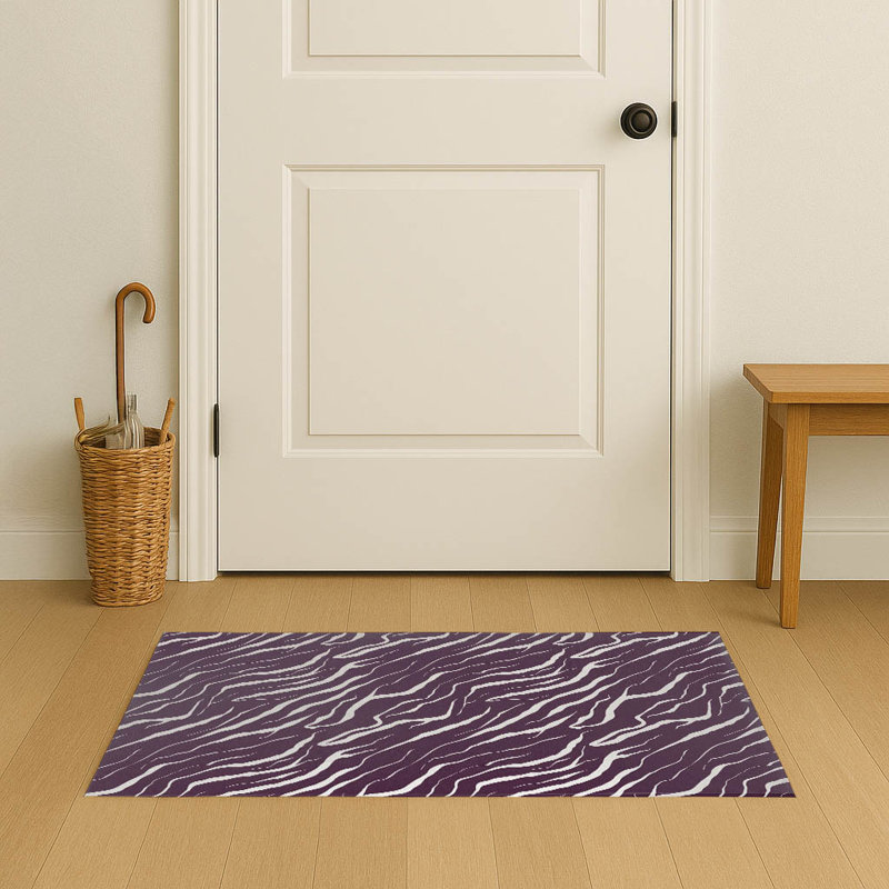 Paillasson Lush Cracks, Aubergine, L 84 po x L 60 po
