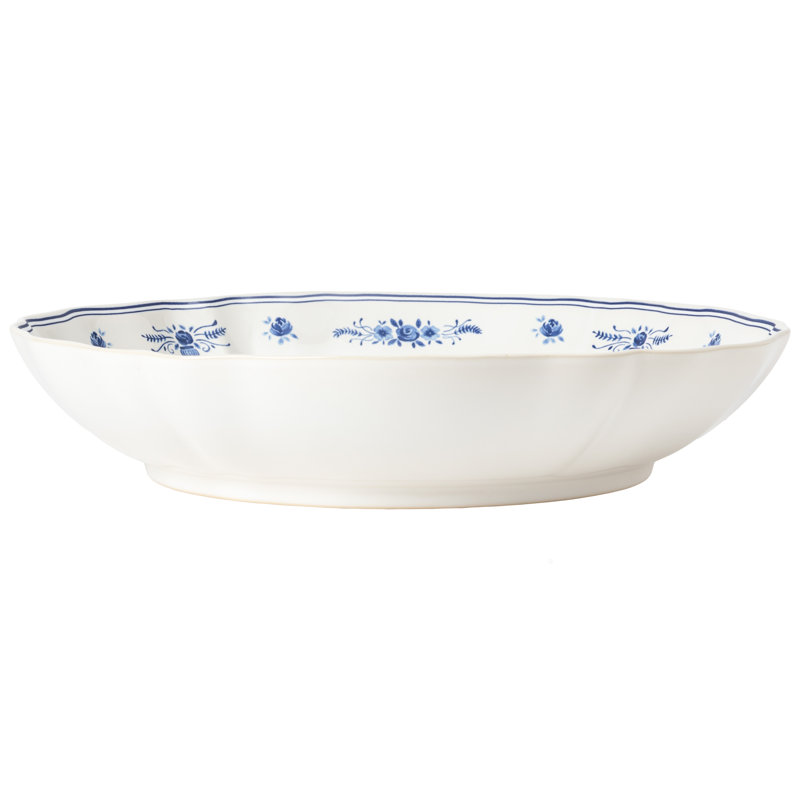 Vila Pasta Server, White/Blue