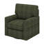 Fauteuil d'appoint pivotant à 360 °, fauteuil en tonneau Chenille avec poches latérales pour le salon, conception ergonomique-266126769