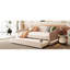 Lit de jour rembourré avec molleton beige et lit gigogne coulissant simple, molleton, polaire-130576508-130576510