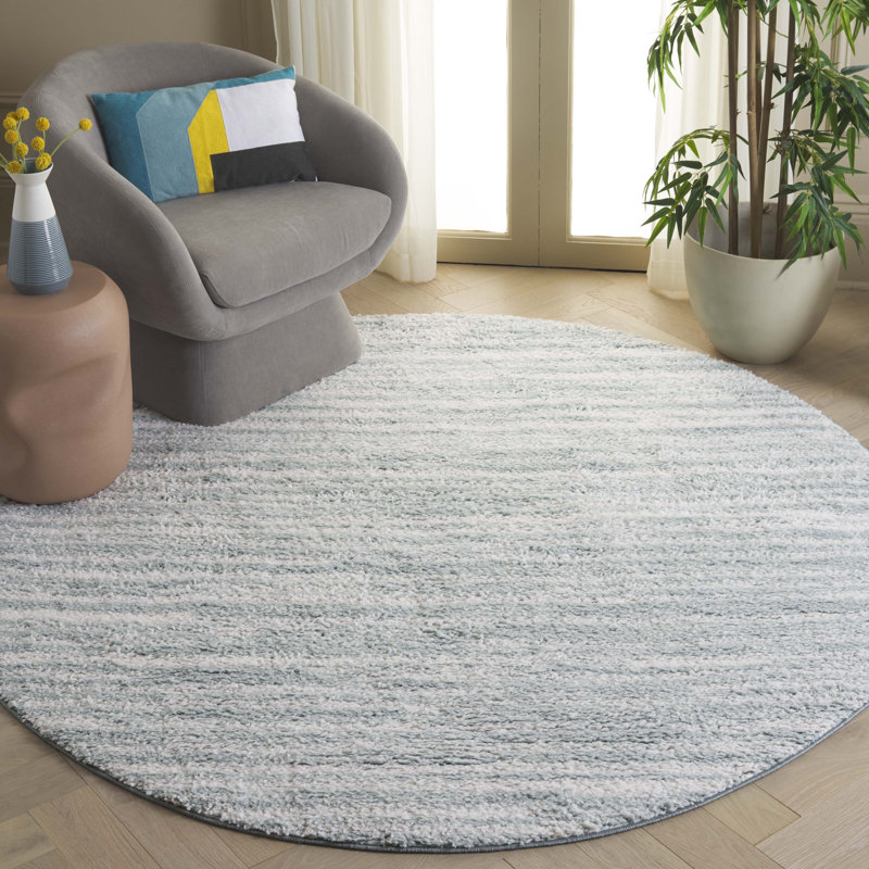 Isidro Power-Loomed Polyester Shag Area Rug , Round 6'7"