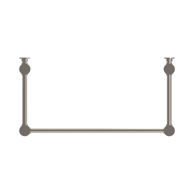 Ensemble de pieds de console en métal, Nickel satiné