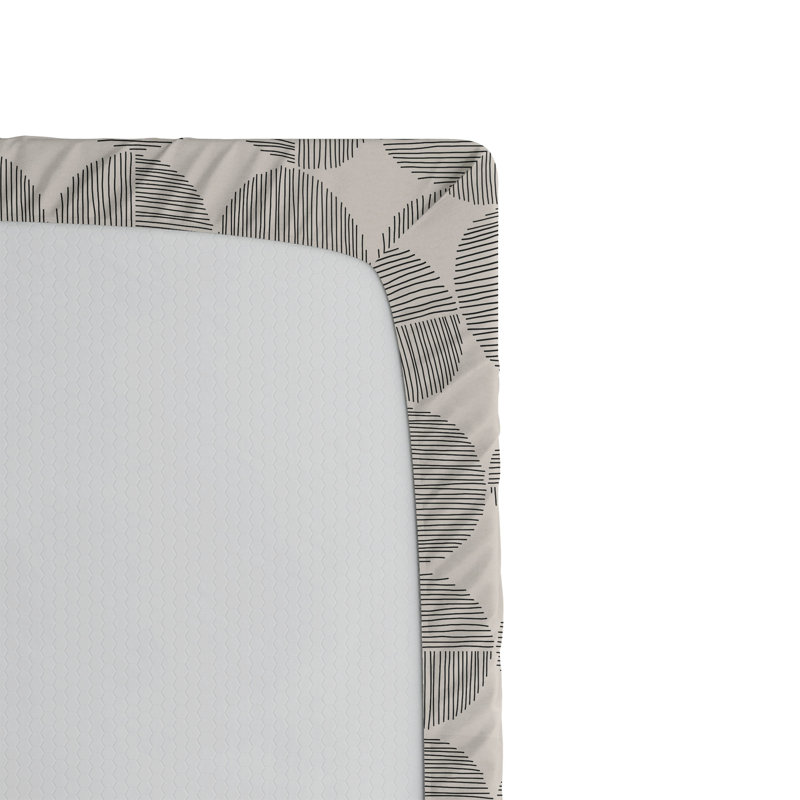 Drap-housse Ambesonne, Perle, gris anthracite, gris / géométrique, Drap-housse très grand californien