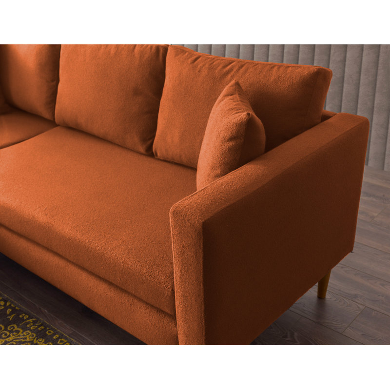 Canapé modulaire Montaldi, Velours orange
