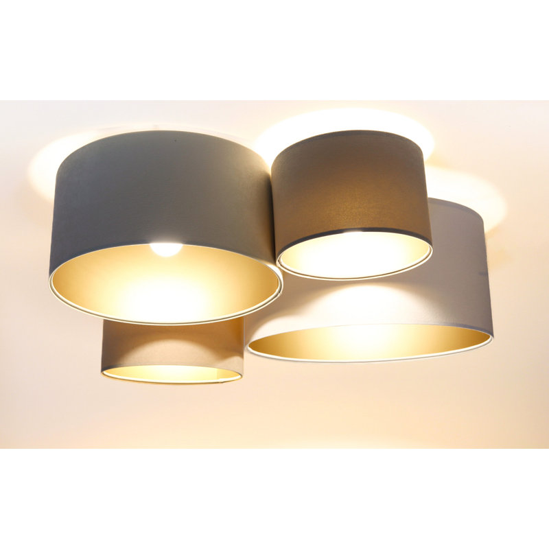 Antoniyo 4 - Light Geometric Chandelier, Beige/Cream/Gold