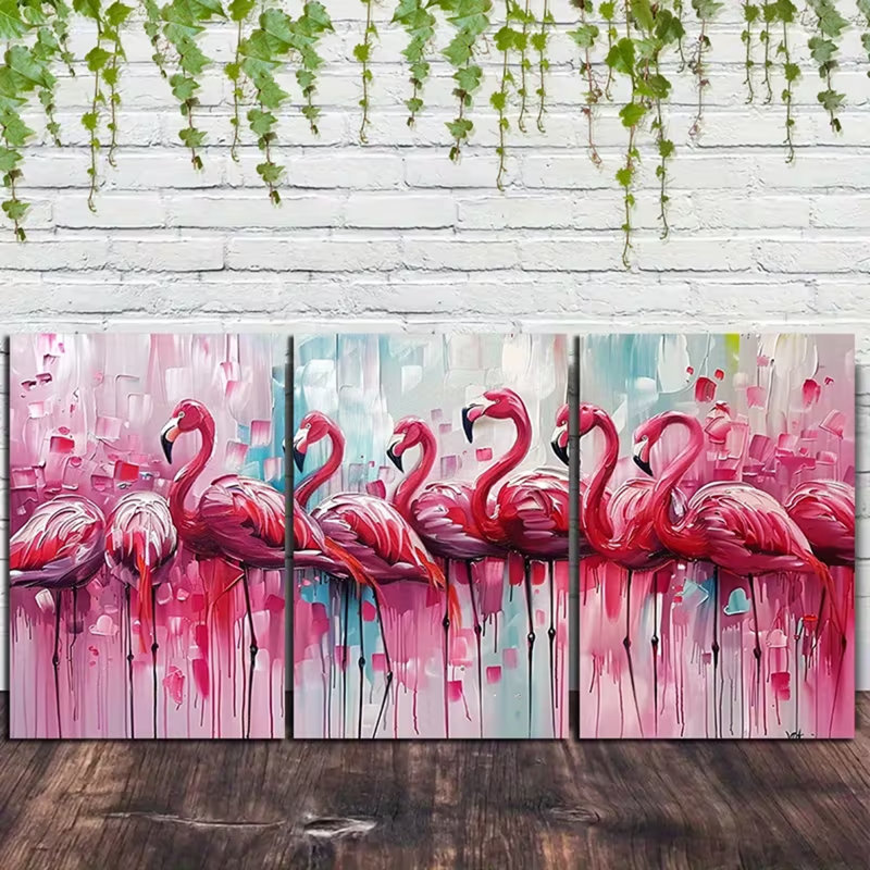 3 Piece Wrapped Canvas Print, 40 cm H x 90 cm W