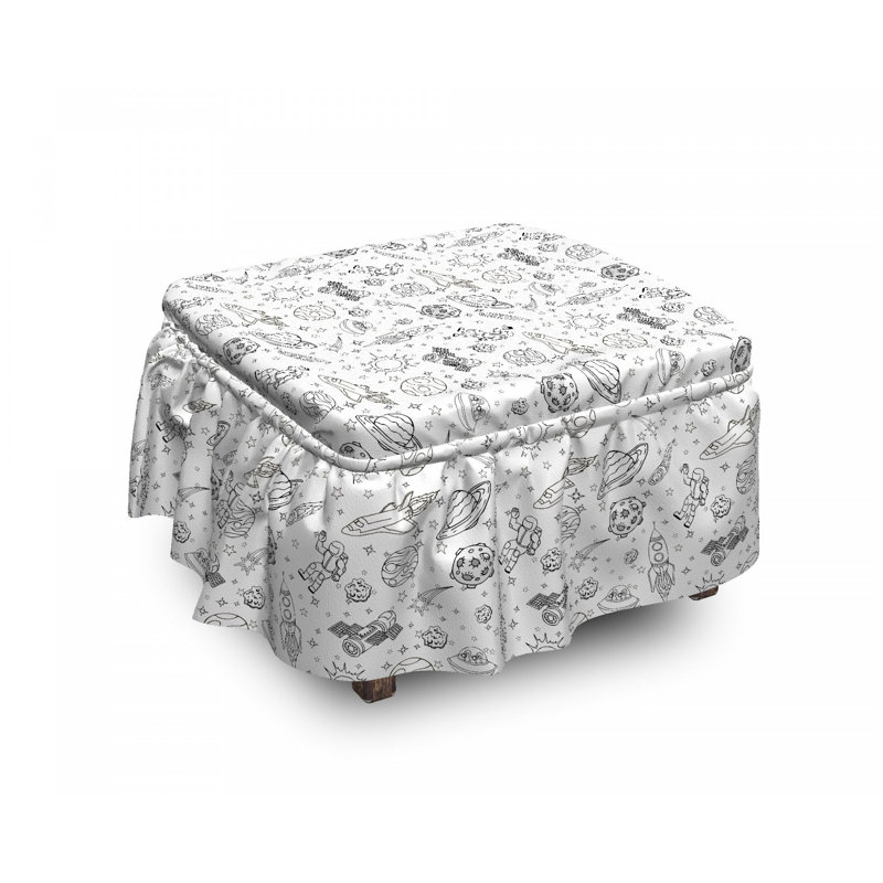 Box Cushion Ottoman Slipcover