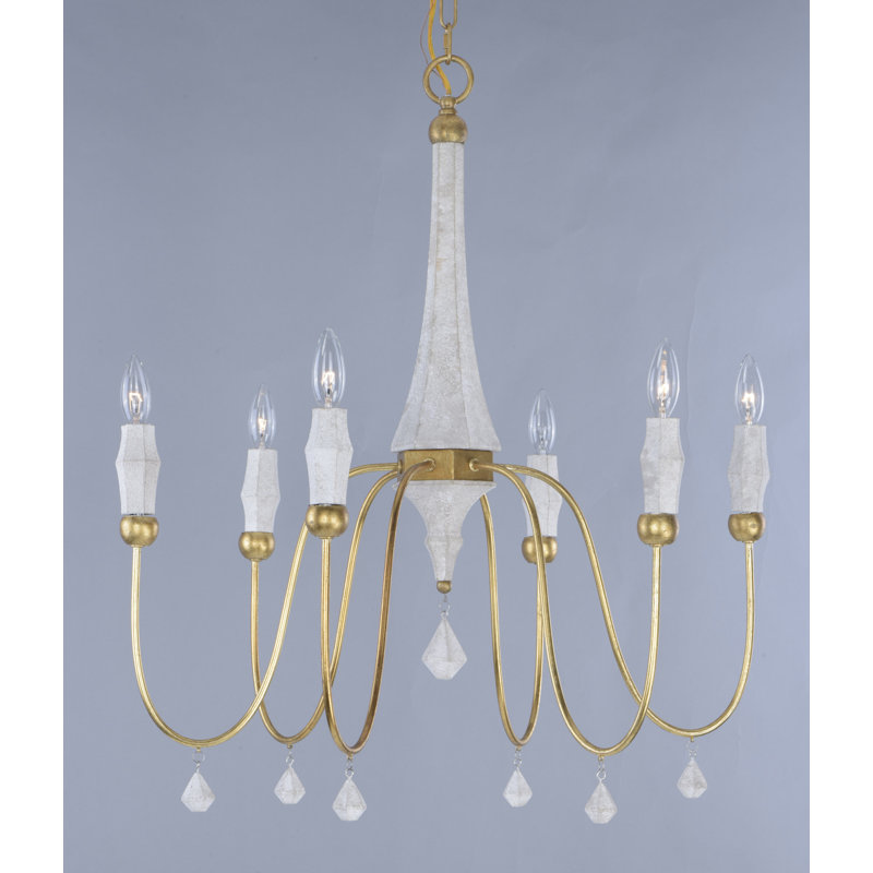 Lustree 6 lumières façon bougie/classique Gabriel