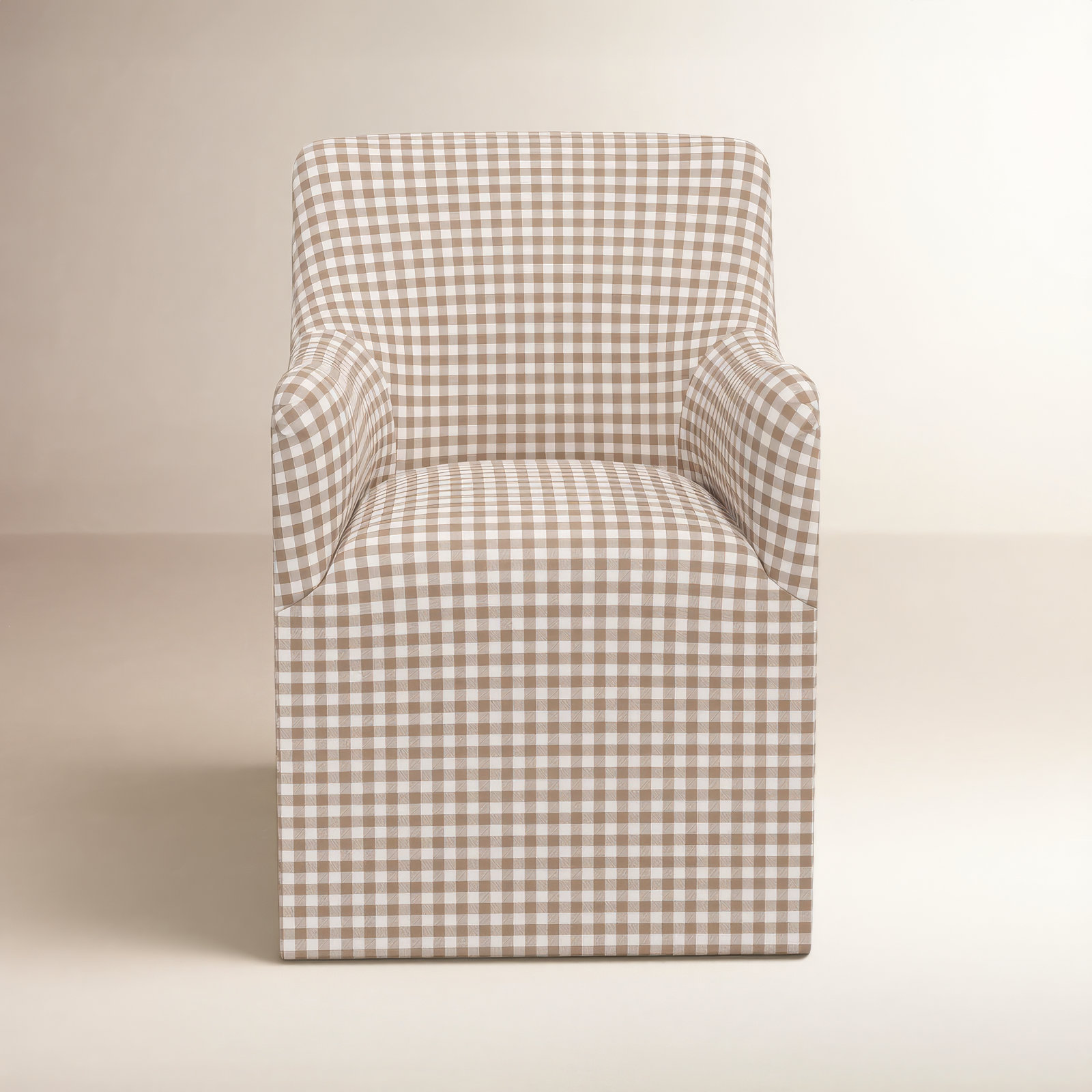 Howth Dining Armchair, Classic Gingham Tan