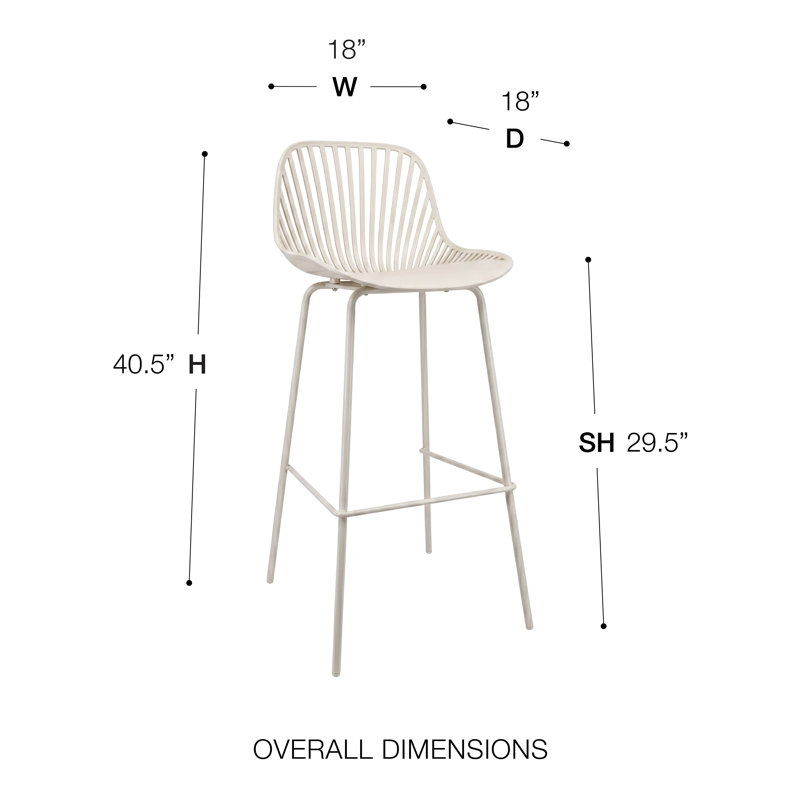 Table de bar 24 pouces en blanc brillant et 2 tabourets Adairsville, Ivory