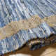 Demie Abstract Handmade Flatweave Recycled P.E.T. Area Rug in Blue/Tan