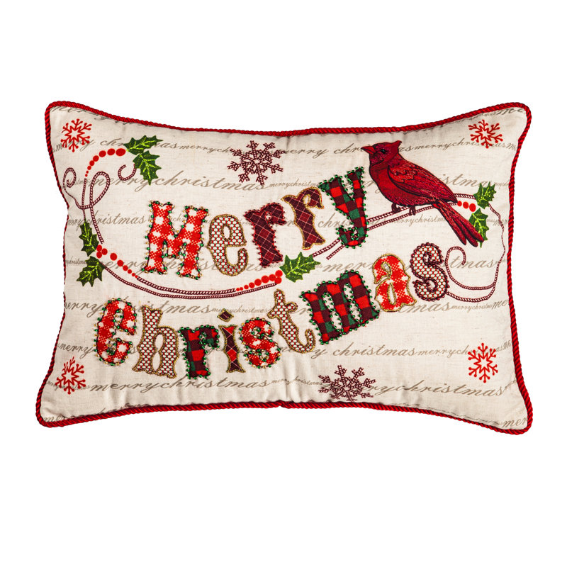 Housse et insert de coussin rectangulaire Merry Christmas