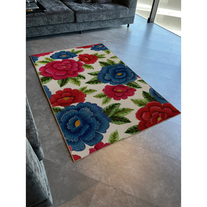 Tapis décoratif moderne Mira, Rectangle 4 pi 7,12 po x 6 pi 6,74 po