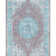 Nile Vintage Flat-Weave Machine Washable Medallion Teal Rug