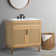 Javer 36" Rattan Modern Farmhouse 2-Shelf Bath Vanity Cabinet Only (Sink Basin not Included)