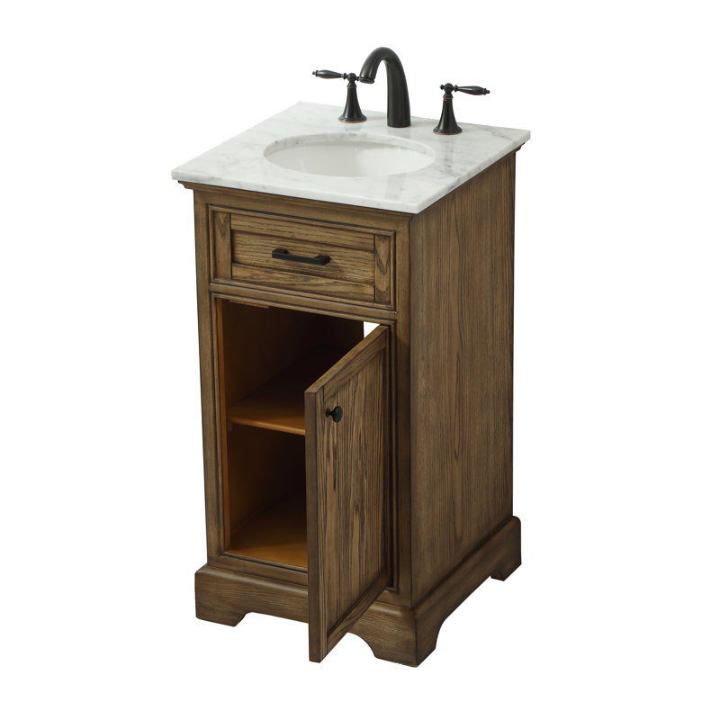 Ensemble de meuble-lavabo simple 19 po Hermes, Brun foncé