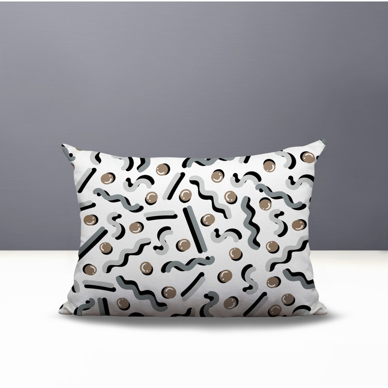 Coussin lombaire intérieur / extérieur Voxa, Rectangle H 14 po x l 20 po, Gris